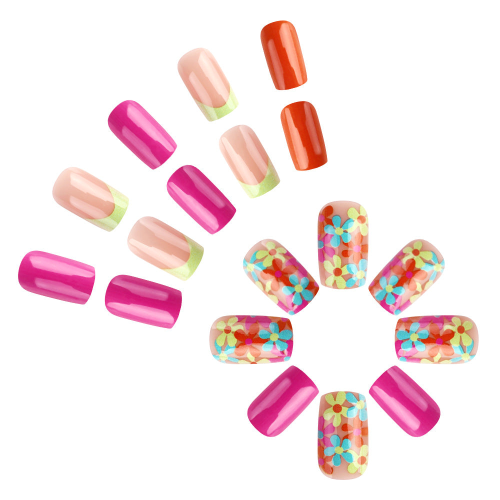 Spaß Floral Press-On Nagelkunst Brehn