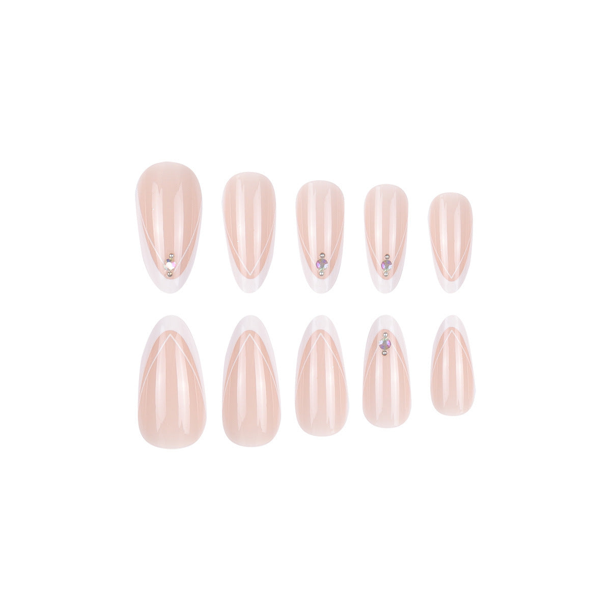 Elegante Stiletto Press-On Nagelkunst Brehn