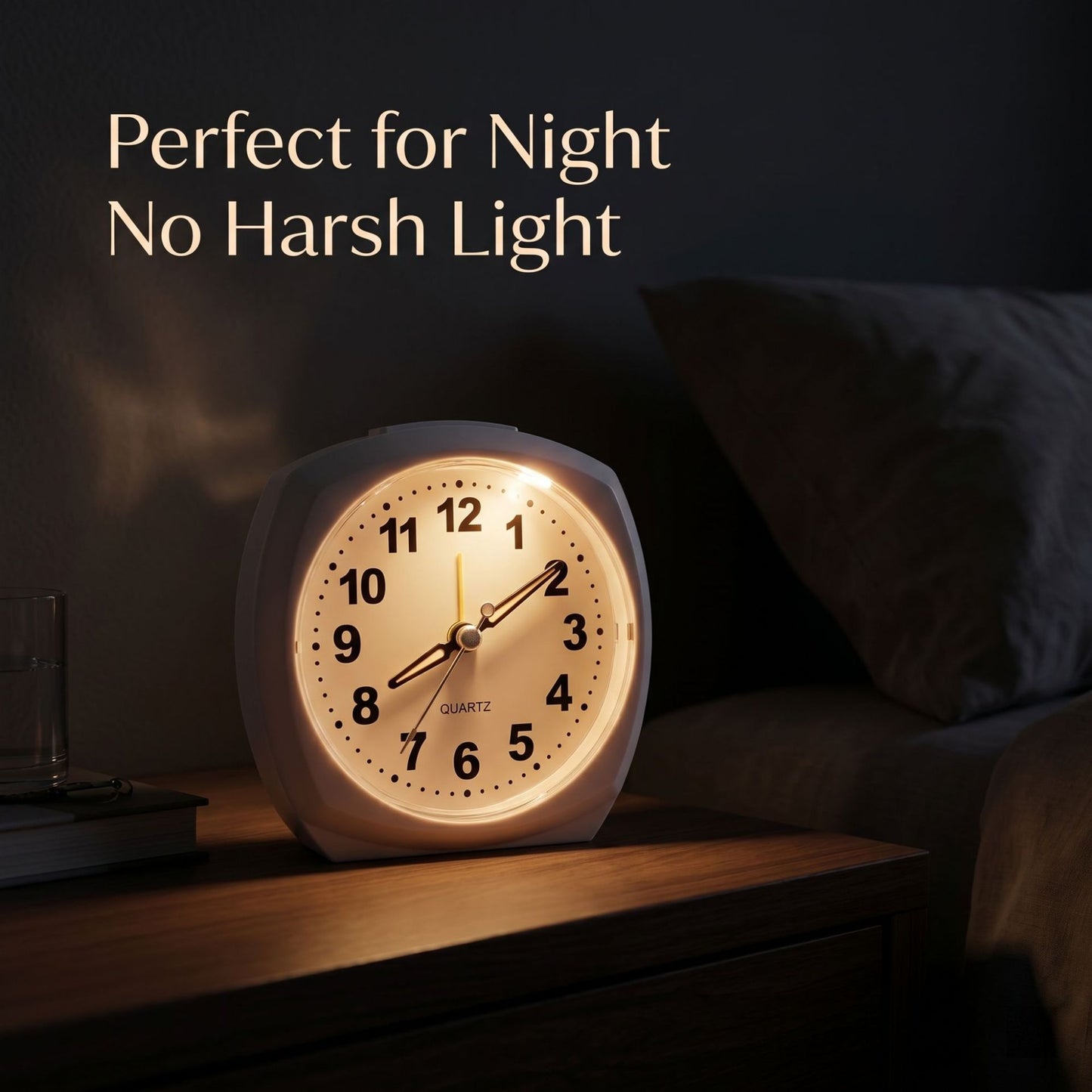 Analoge Alarmuhr mit Nachtlicht und Snooze-Funktion Brehn