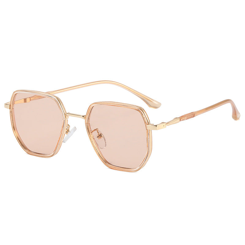Damen geometrische Sonnenbrille mit elegantem Gläserdesign Brehn