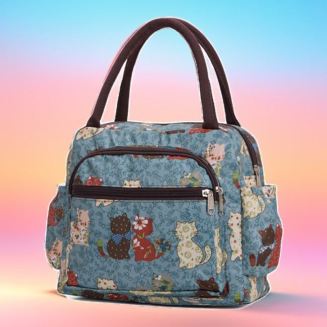 Isolierte Katzenmuster-Lunch-Kühltasche Brehn