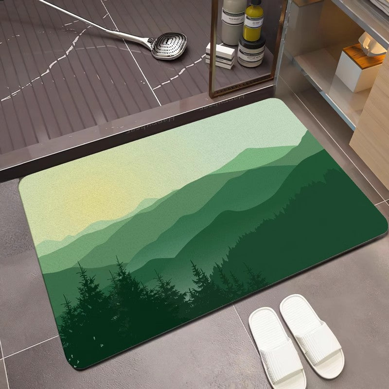 Szenische Berglandschaft Badmatte Brehn