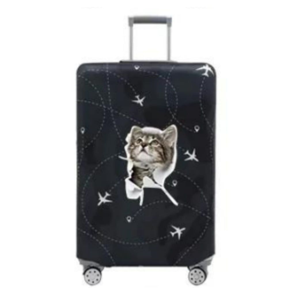 Damen Hartschalenreisekoffer mit verspieltem Katzenmotiv Brehn