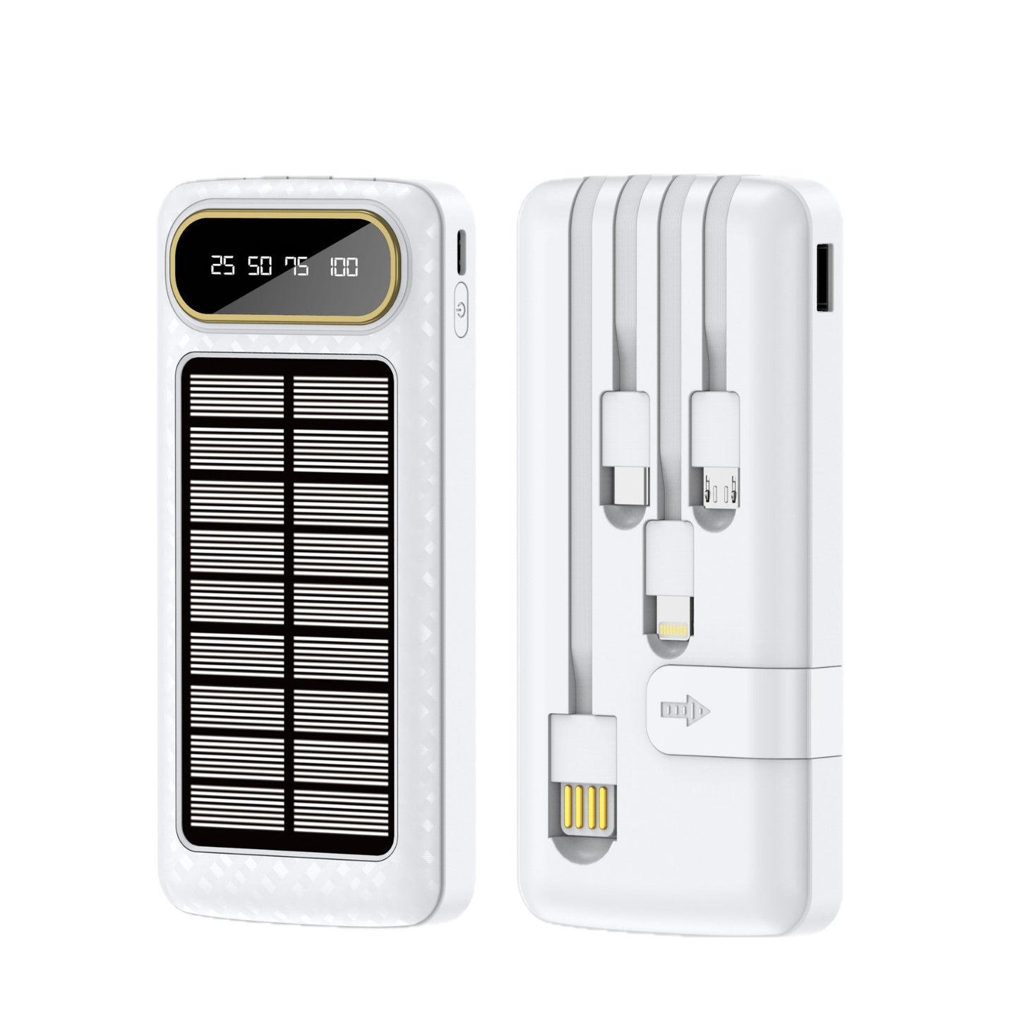 Tragbare Solar-Powerbank mit Integrierter Ladetechnologie und Digitaler Anzeige Brehn