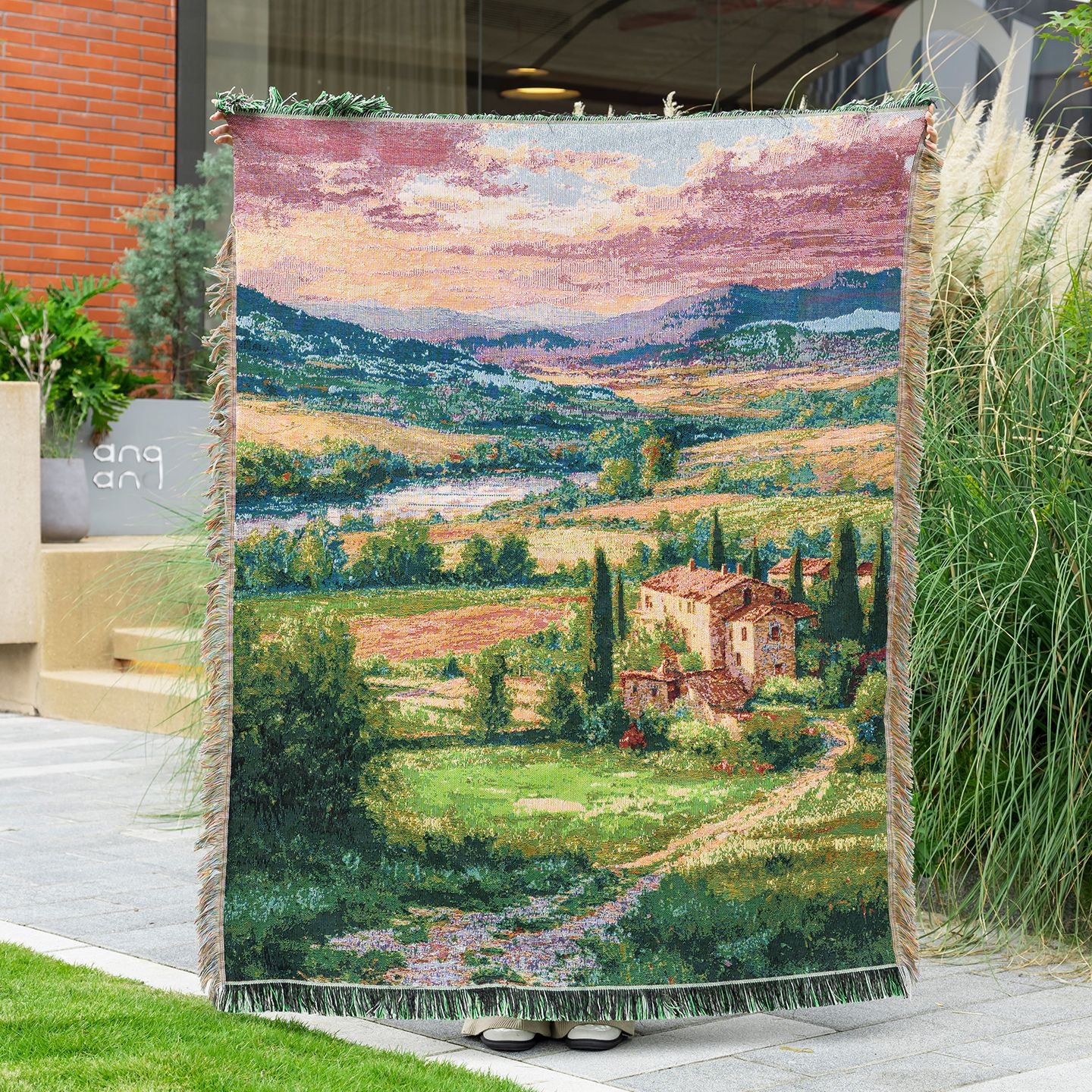 Szenische Landschaft Wandteppich Wurfdecke