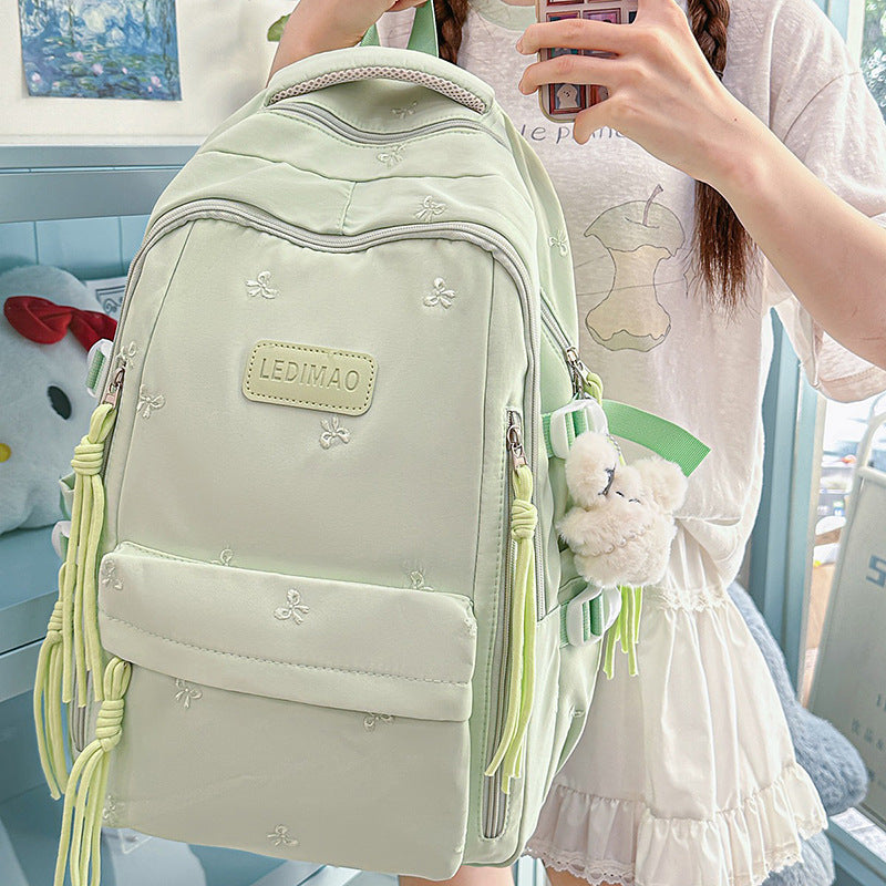 Stylischer Mehrfach-Taschen-Rucksack mit Anhänger Brehn