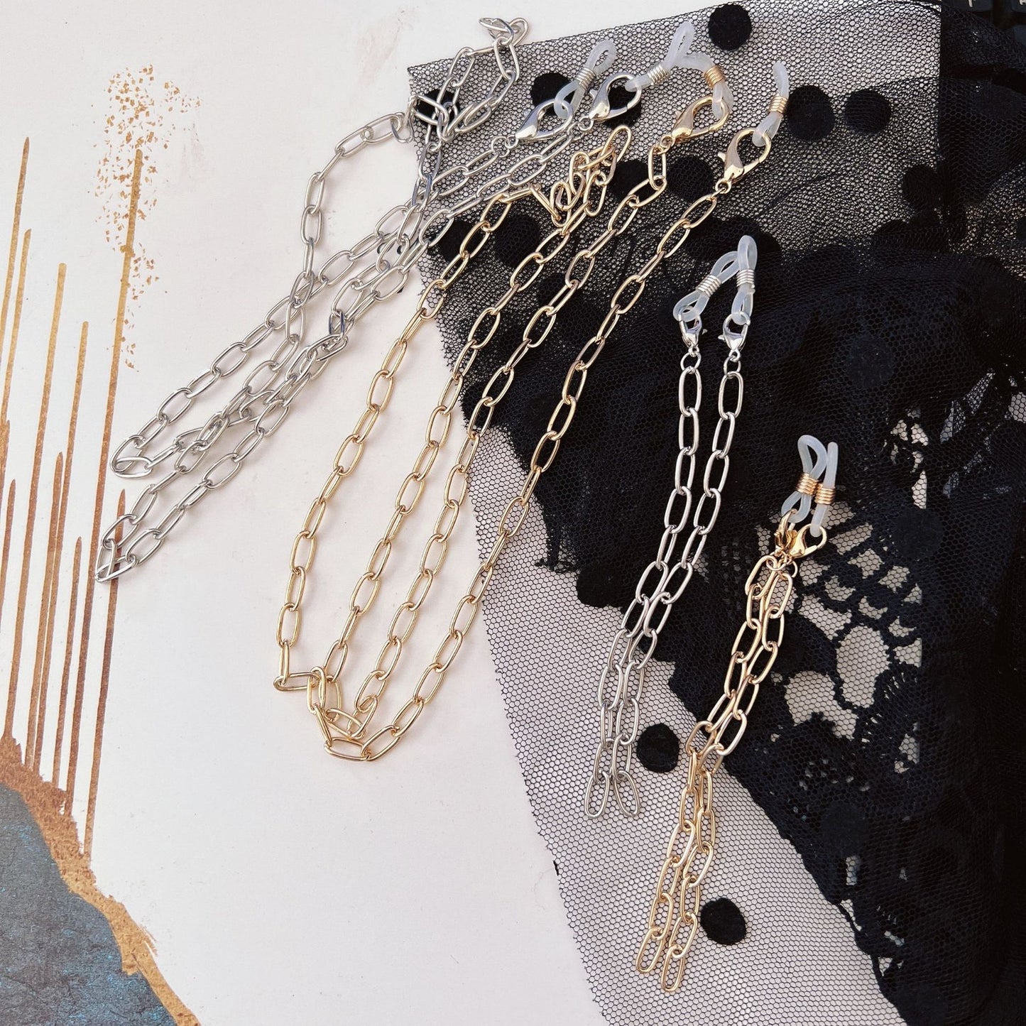 Stylische Lang-Link Brillen Kette Brehn