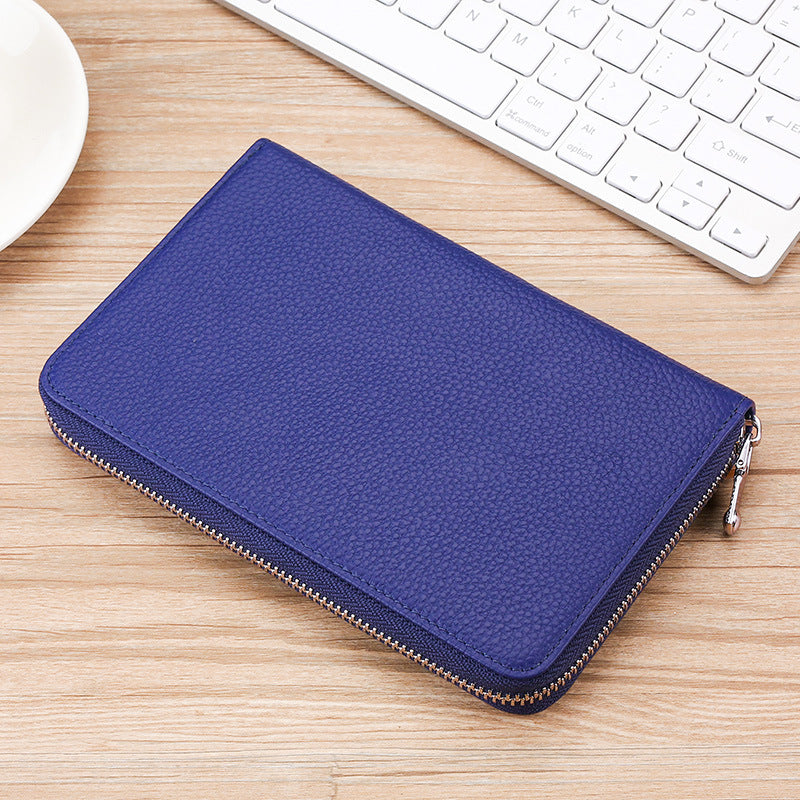 Premium Reißverschluss Leder Organizer