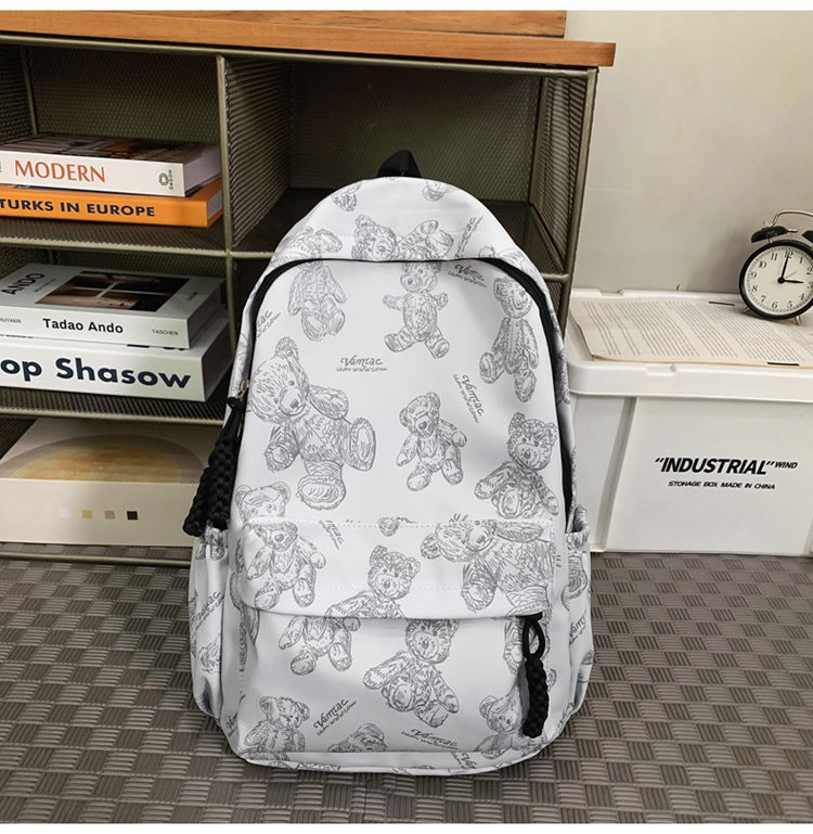 Verspielter Teddy Bären-Print Rucksack