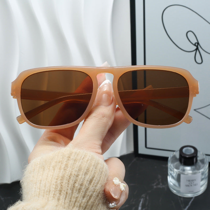 Damen moderne rechteckige Sonnenbrille mit polarisierenden Gläsern Brehn