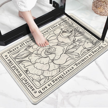Floral Inspirierendes Willkommenmatte