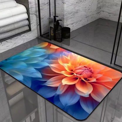 Florales Druck Badezimmermatte