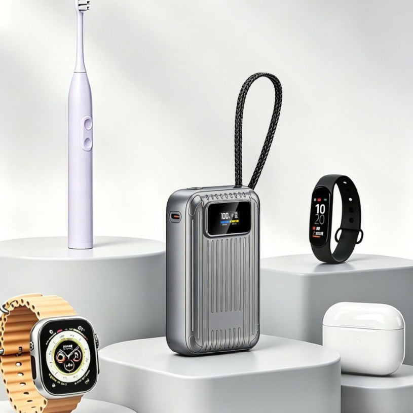 Kompakte Powerbank mit Intelligenter Lcd-Anzeige und Schneller Ladefunktion Brehn