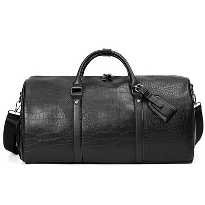 Elegante Reisetasche Im Luxuriösen Krokodil-Look Brehn