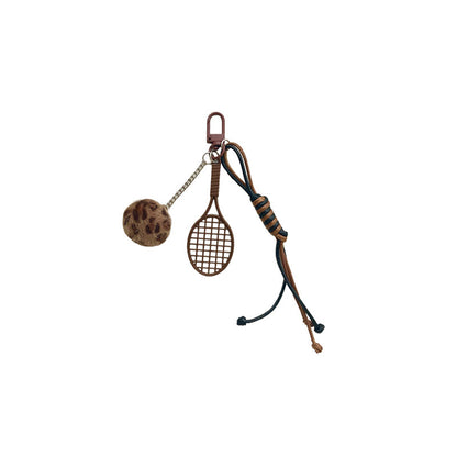 Tennisracket und Pelzball Schlüsselanhänger Brehn