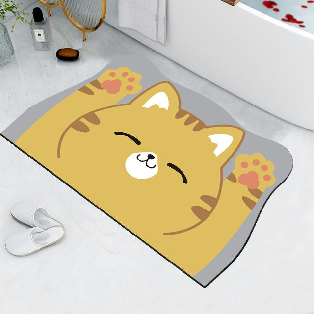 Niedlicher Katzen Design Badezimmermatte Brehn