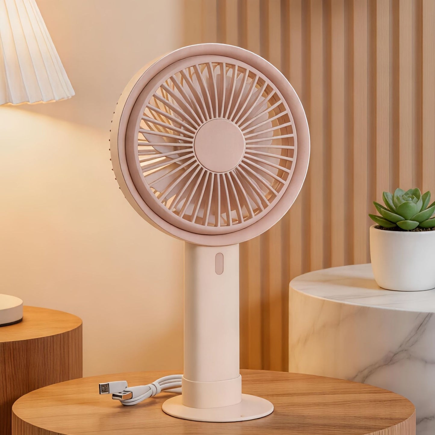 Damen Tragbarer Tischventilator mit flexiblem Neigemechanismus und USB-Anschluss Brehn