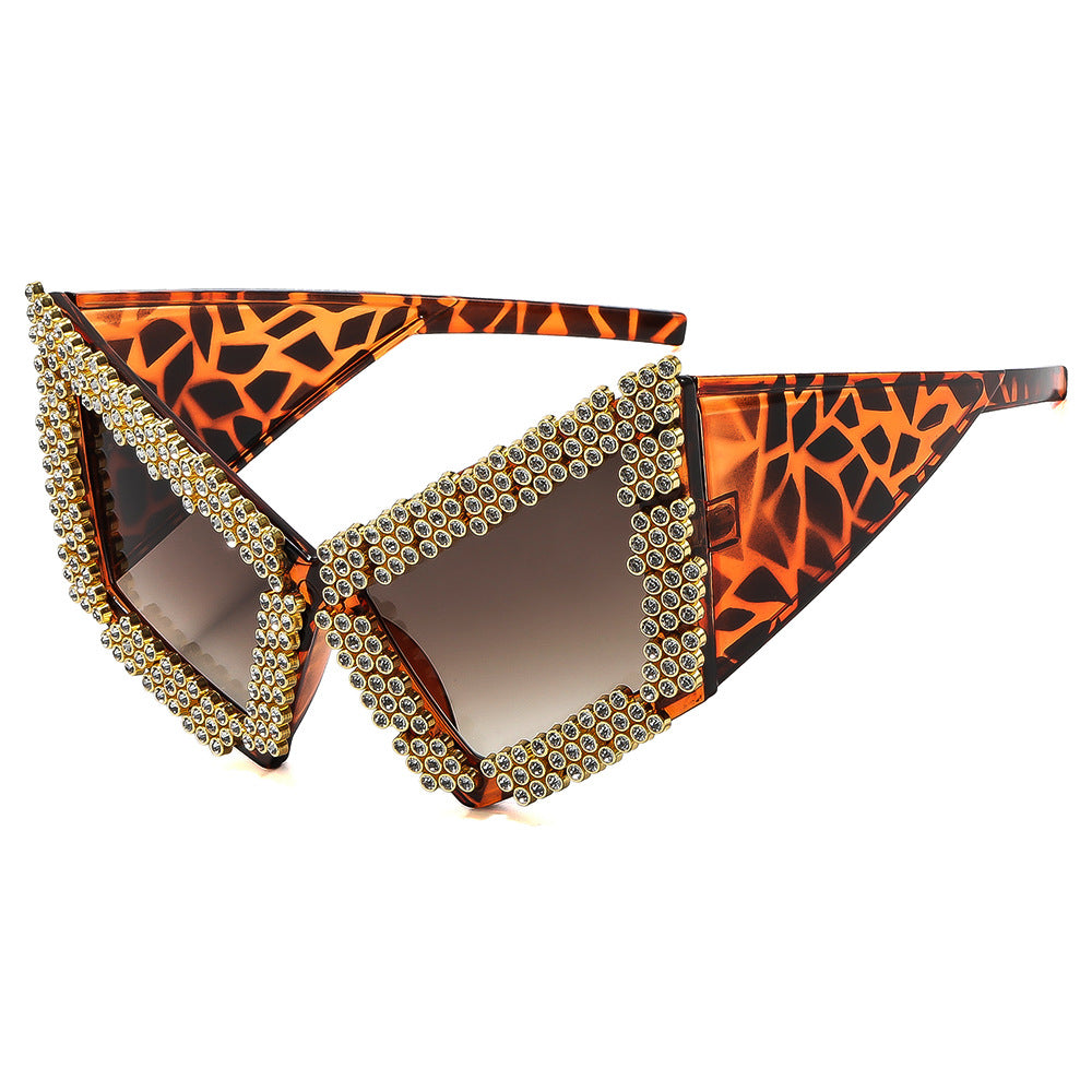 Damen Sonnenbrille im extravaganten Design mit luxuriösem Strassbesatz Brehn