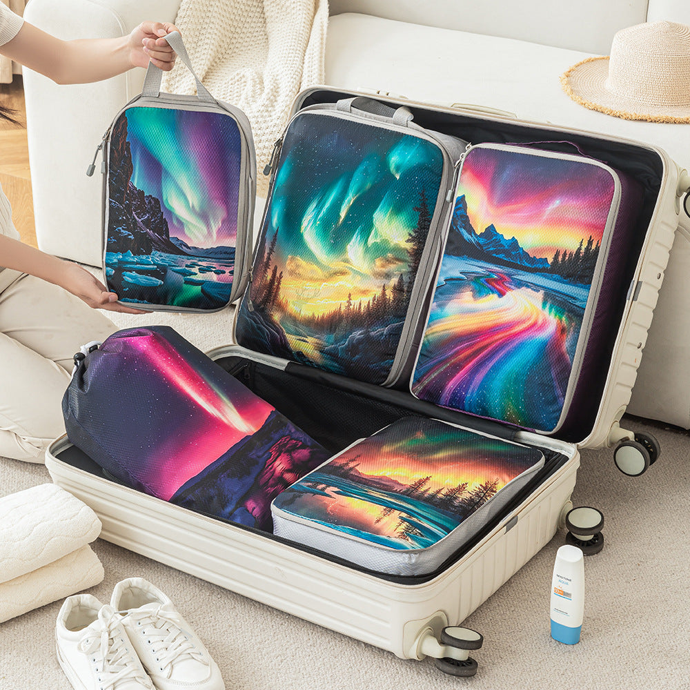 Set Von Reiseorganisatoren Mit Einzigartigen Naturmotiven Brehn