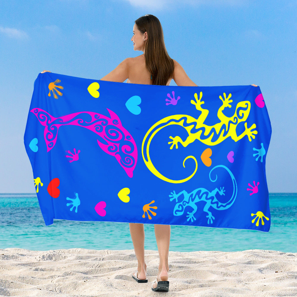 Strandtuch mit lebhaftem, buntem Tiermotiv Brehn