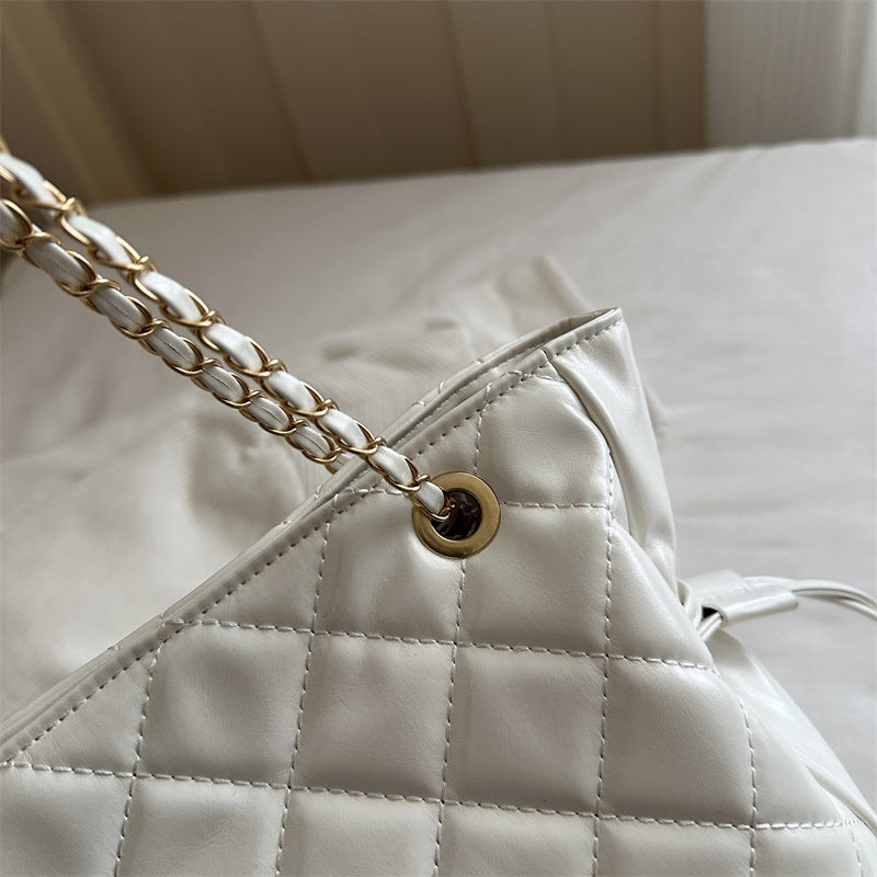 Gepolsterte Kunstleder-Shopper-Tasche