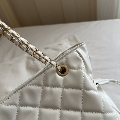 Gepolsterte Kunstleder-Shopper-Tasche