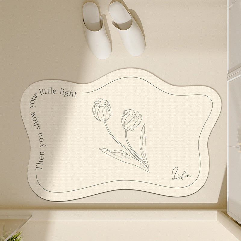 Blumeninspiriertes dekoratives Badezimmermatte Brehn