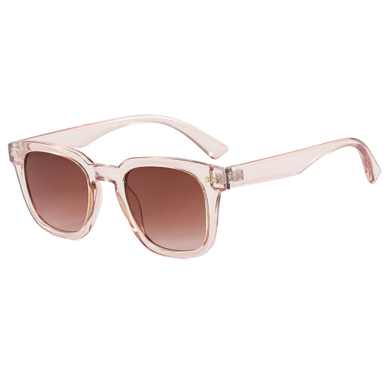 Damen Quadratische Sonnenbrille mit modernem transparentem Rahmen und UV-Schutz Brehn