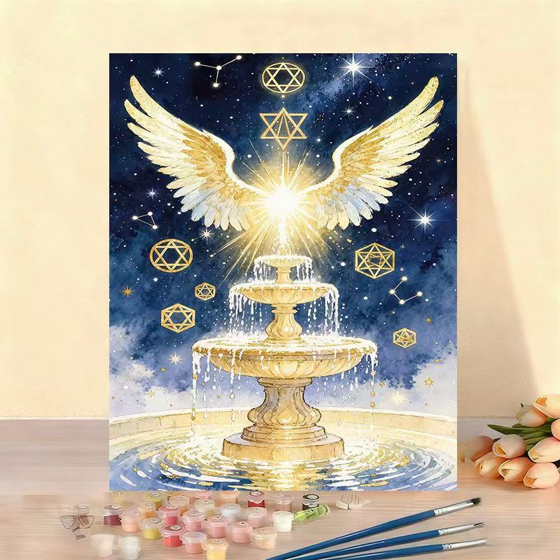 DIY Aquarell Brunnen Malen nach Zahlen Set Brehn