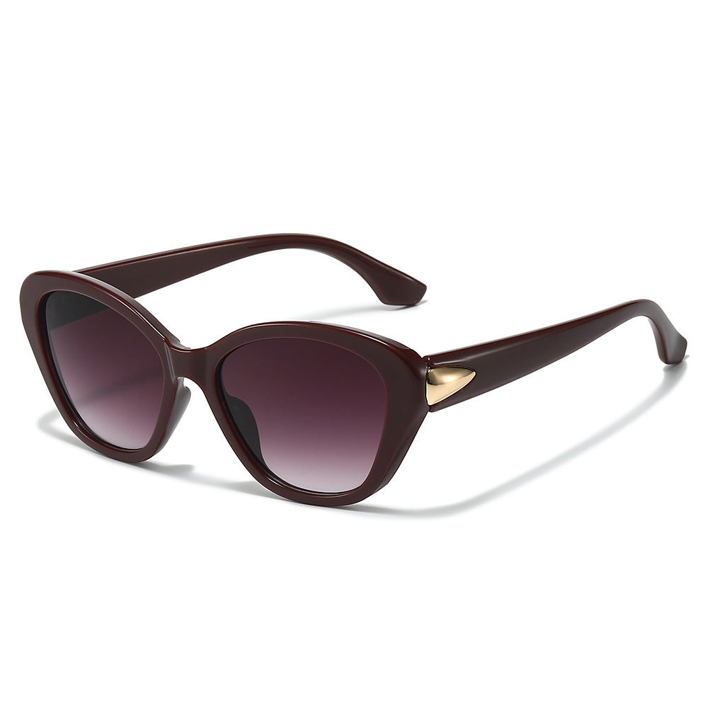 Stilvolle Cat-Eye-Sonnenbrille mit elegantem Gold-Detail Brehn