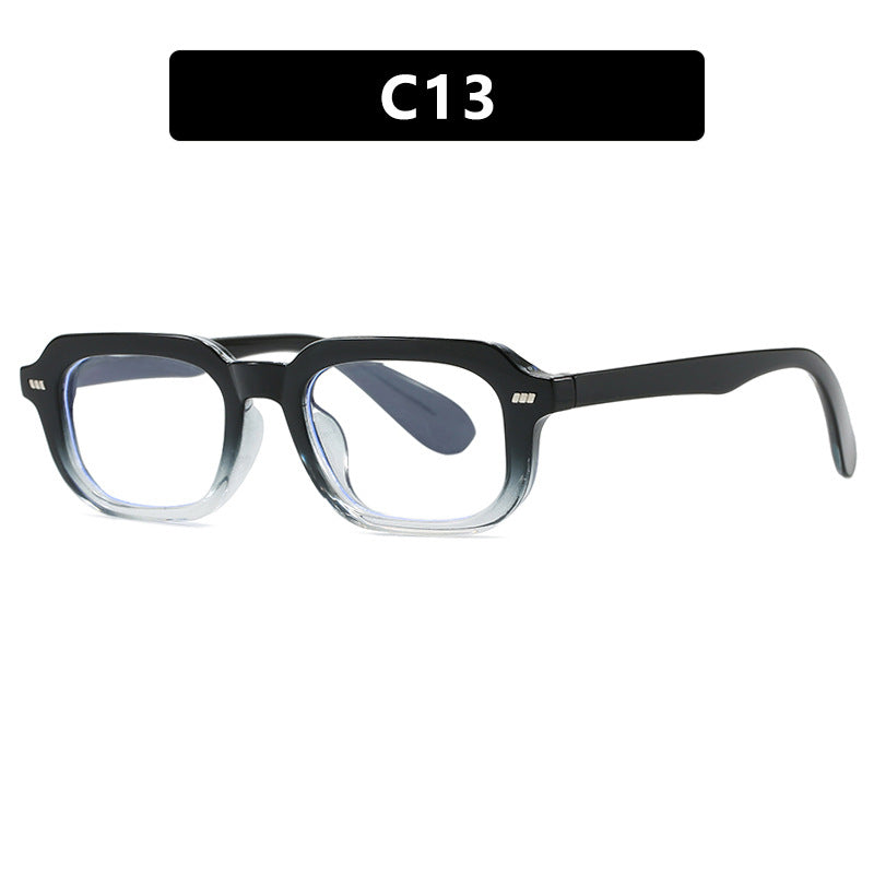 Damen quadratische Sonnenbrille mit hochglänzendem transparentem Rahmen und polarisierenden Gläsern Brehn