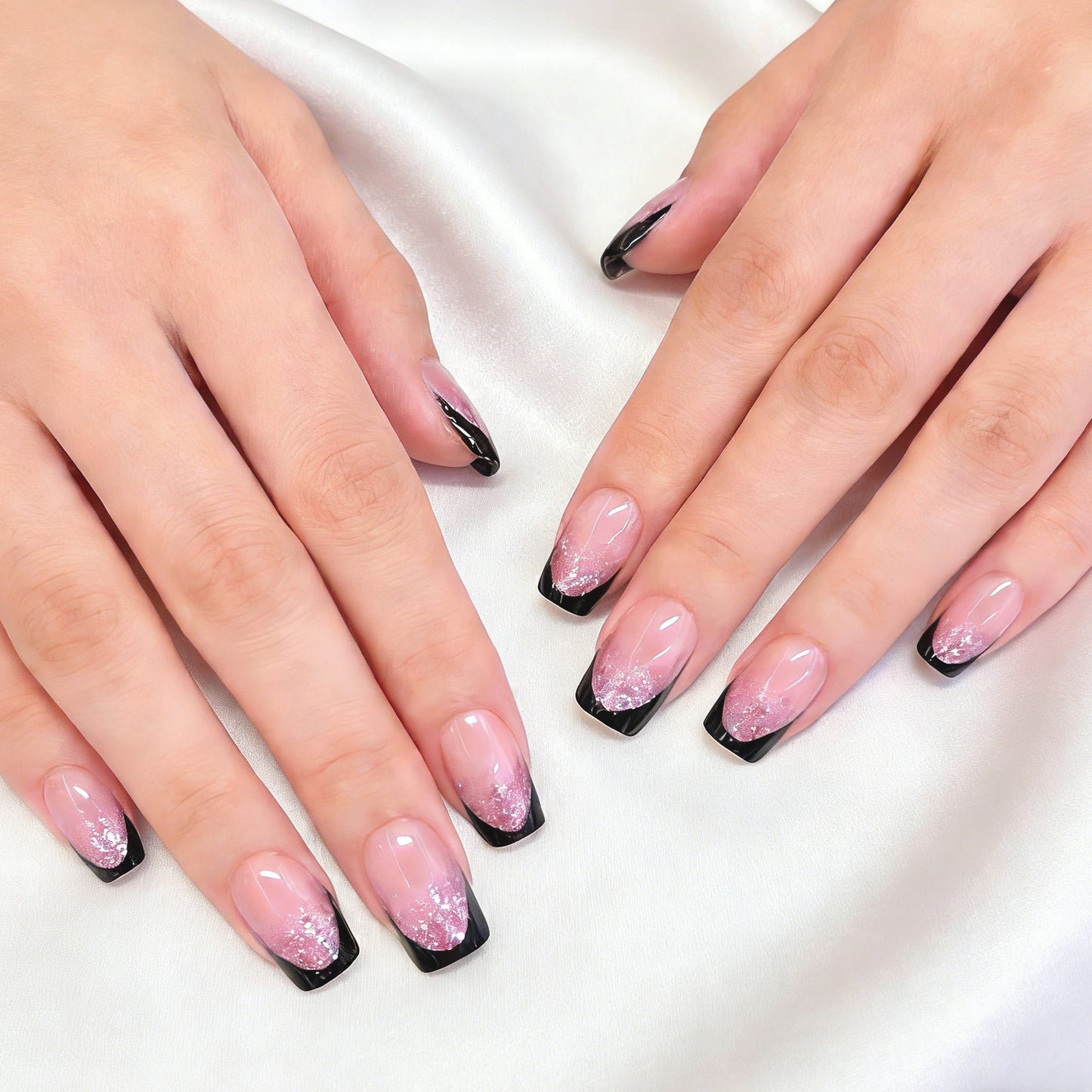 Glitzernde Tipp Press-On Nagelset Brehn