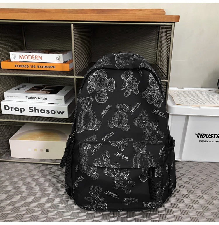 Verspielter Teddy Bären-Print Rucksack