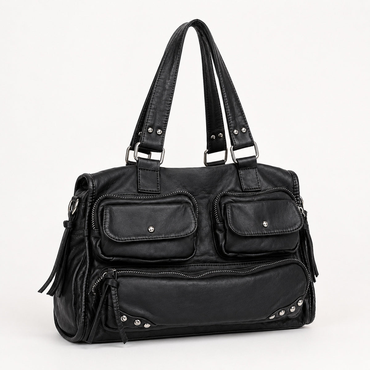 Multitaschen-Leder-Satteltasche