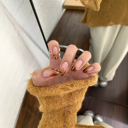 Elegante Glitter Ombre Nagelverlängerungen