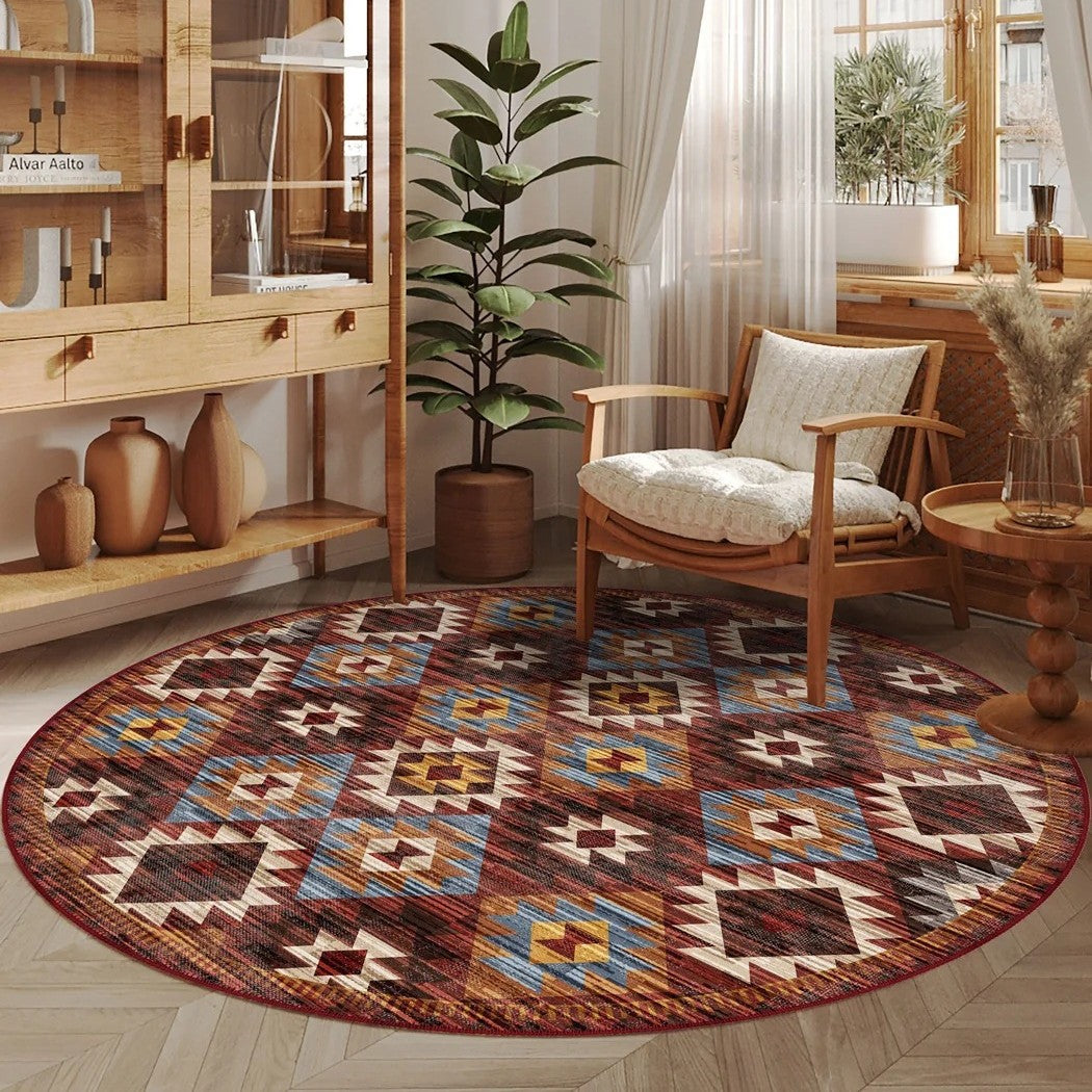 Vintage-inspirierter geometrischer Teppich