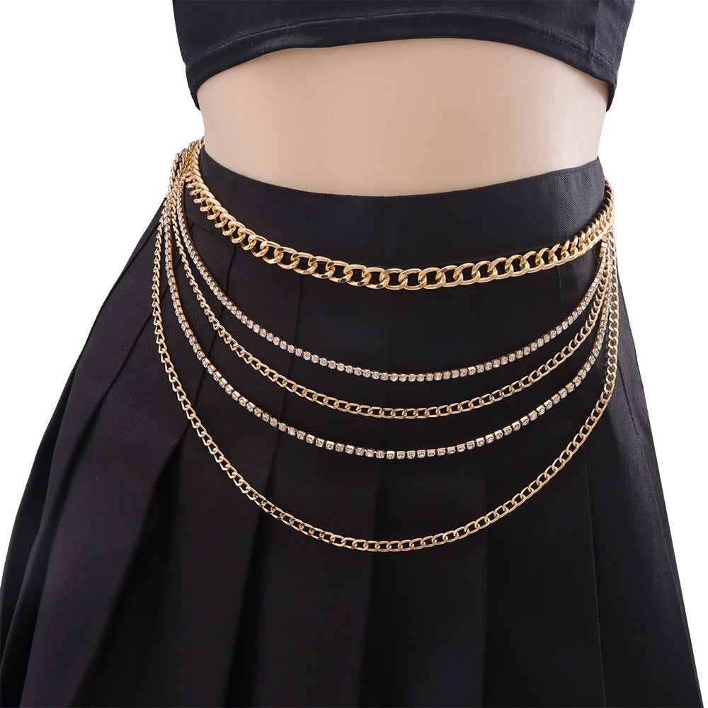 Mehrschichtige Ketten Körper Schmuck Brehn