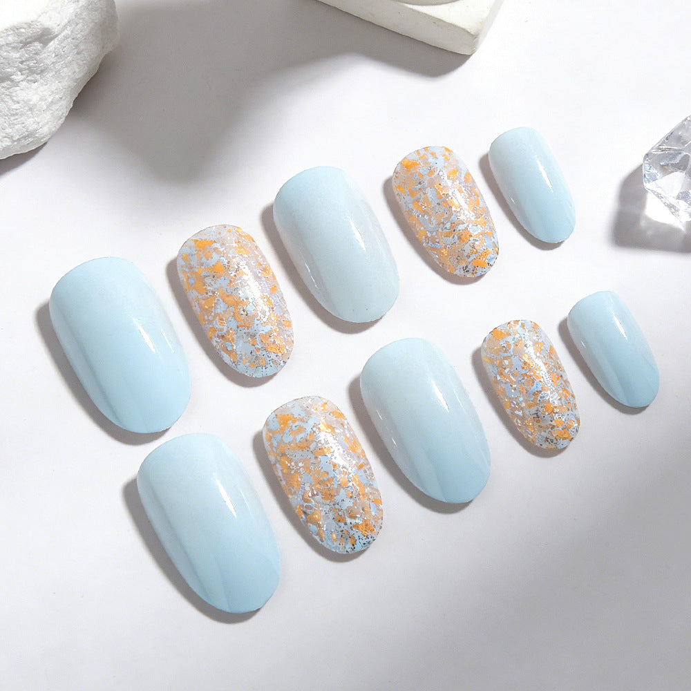 Elegantes Press-On-Nagelkunst-Set mit Glitzerakzenten Brehn