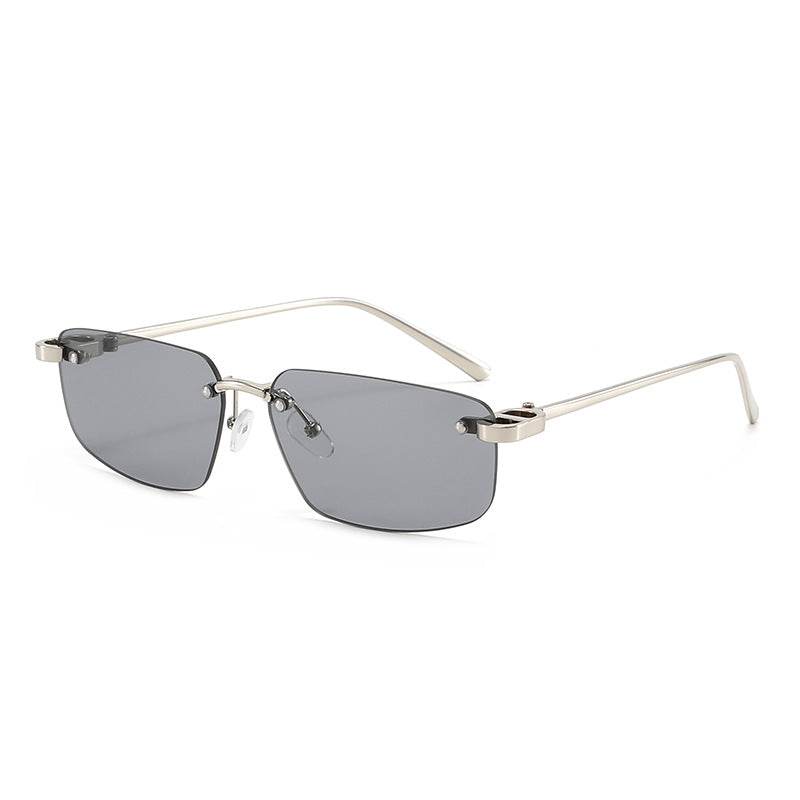 Damen modische rechteckige Sonnenbrille mit minimalistischem Rahmen Brehn