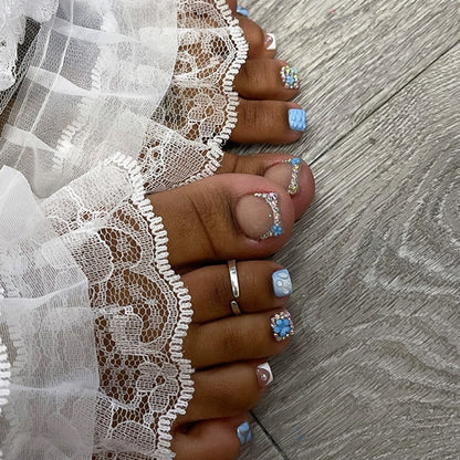 Kunstnagelset mit eleganten 3D-Verzierungen Brehn