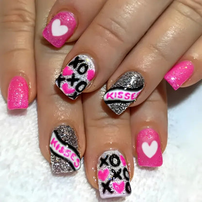 Moderne glitzernde Nagelkunst-Verbesserungen Brehn