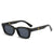Retro-inspirierte rechteckige Sonnenbrille