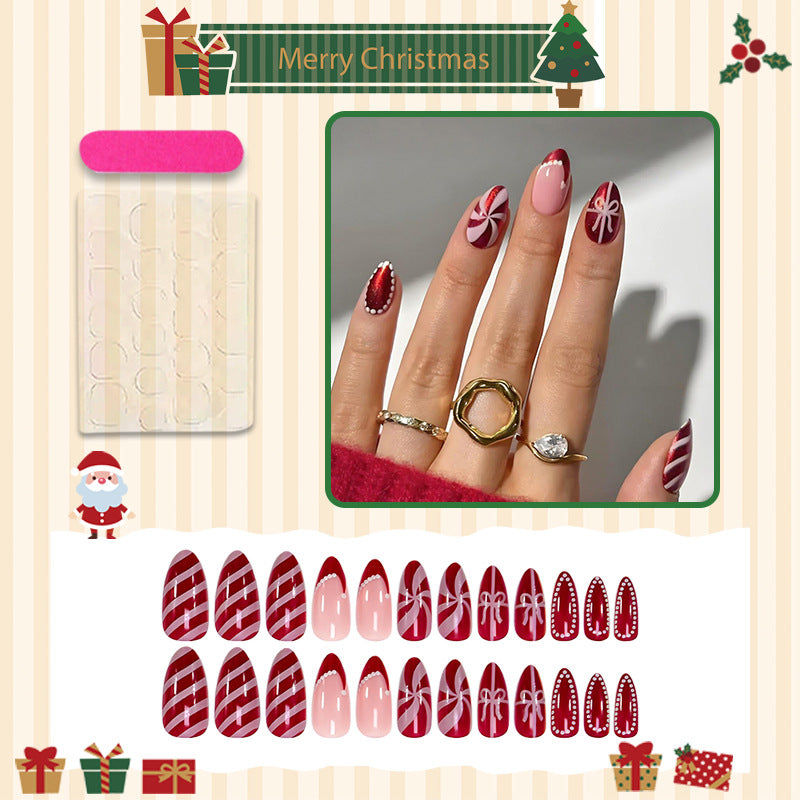 Kunstnagelset mit festlichen Schneemännern und Weihnachtsmotiven Brehn