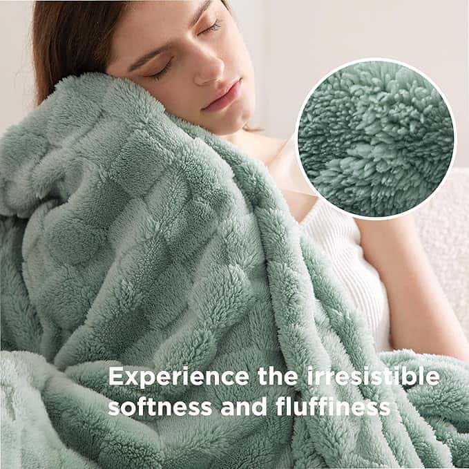 Luxuriöse Strukturierte Fleece-Wurfdecke Brehn
