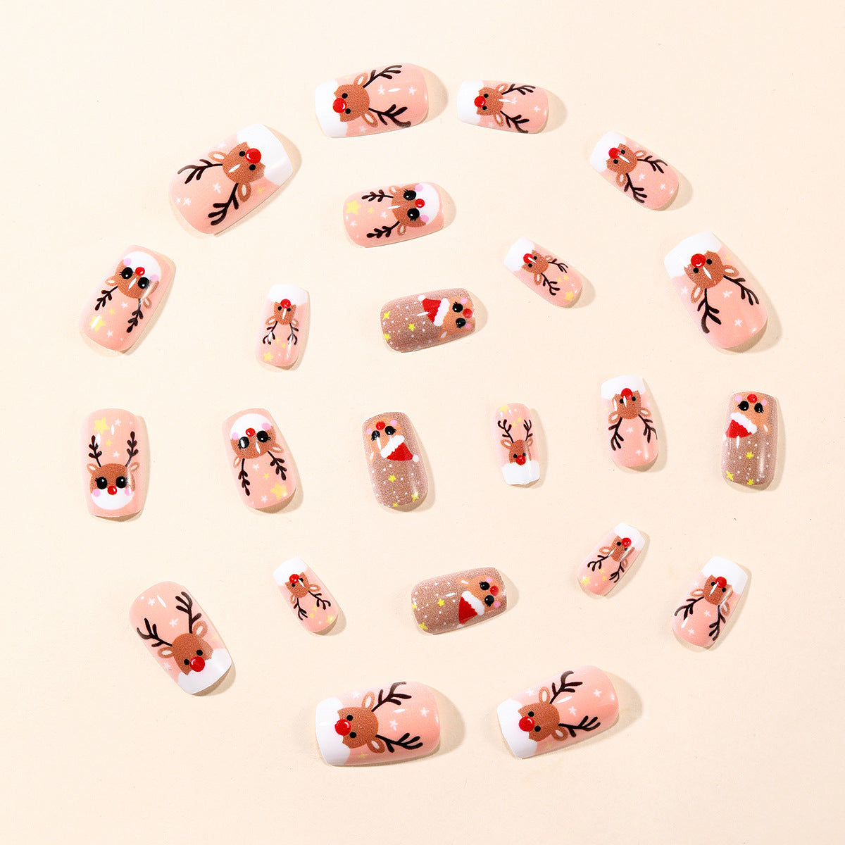 Urlaubs-Themen 3D Rentier Nagelkunst Set Brehn