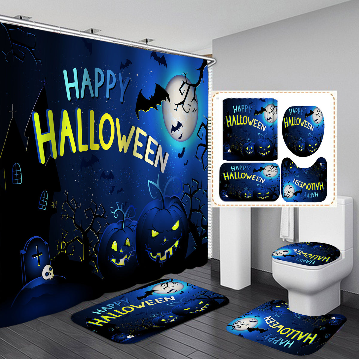 Heimdekor Halloween Themen Badezimmer Set Brehn