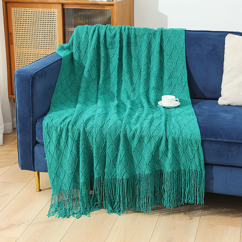 Damen kuschelige Strickdecke Brehn