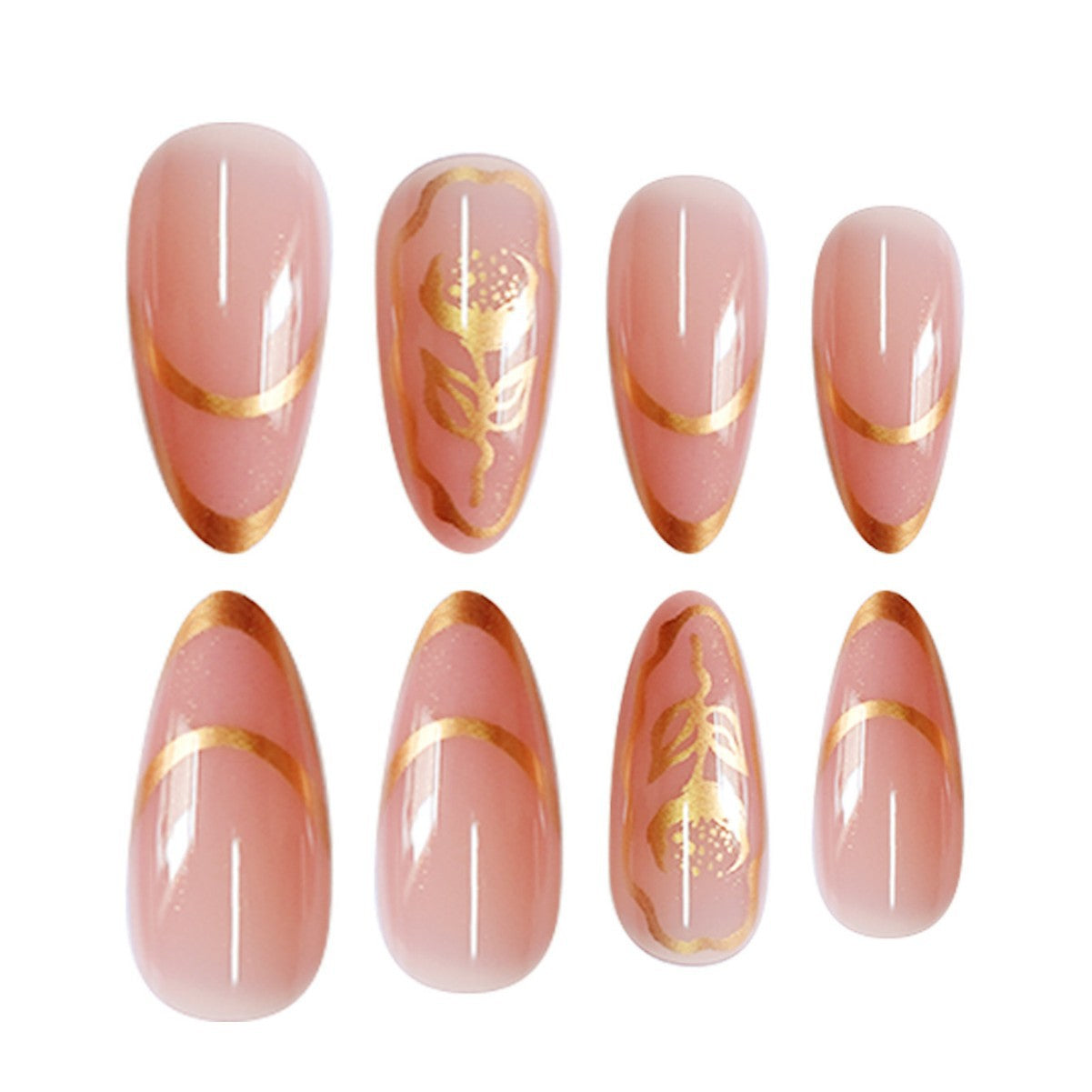 Elegantes Floral Press-On-Nagelset Brehn 1787913793