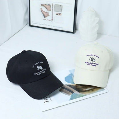 Damen Bestickte Welpen-themed Baseballcap Brehn