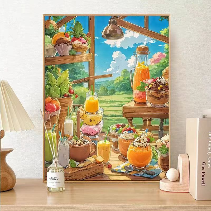 Gourmet Dessert-Themen Leinwand Kunstdruck Brehn